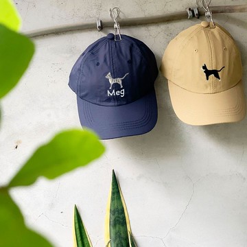 【Q-cute】帽子系列-薄款棒球帽-貓貓側面-加字/客製化