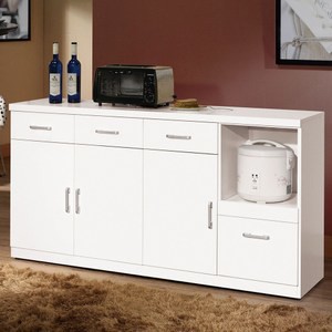 祖迪白色5.3尺碗碟櫃