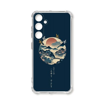 S23 系列殼 TRON 三星 S23 FE 圓形復古山水畫系列 四角防摔殼 手機殼