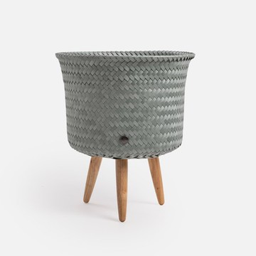 Handed By Up編織盆器M 藍綠