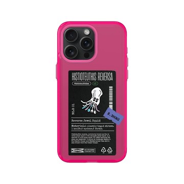 iPhone 15 Pro Max Clear 粉漾桃 - Marine Debris - 塑膠袋逆帆魷