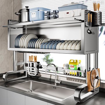 304不銹鋼新款水槽廚房置物架碗碟洗碗池碗盤家用多功能瀝水收納