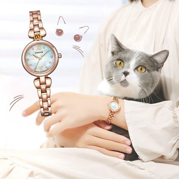 ［感謝有你］【CITIZEN 星辰】Wicca 日系甜美太陽能晶鑽女錶-玫瑰金/23.5mm KP5-662-13