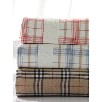 純棉紗布浴巾格子經典款 全棉柔軟加大成人易洗易干好用85*150cm