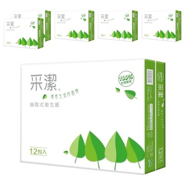 采潔 抽取式衛生紙 100抽  12包  6袋