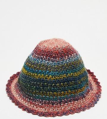 Reclaimed Vintage unisex woven bonnet in multi