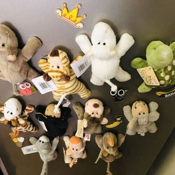 💥免運出貨💖創意磁吸毛絨玩偶 立體毛絨動物冰箱貼 可愛物磁吸貼 家居擺件冰箱貼 玩偶冰箱貼