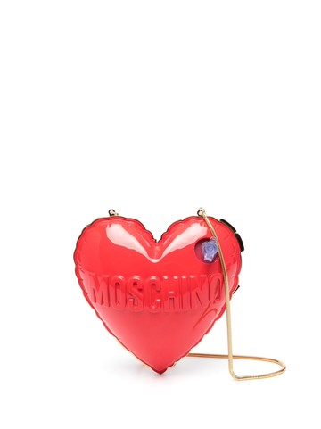 Moschino - inflatable-heart shoulder bag - women - Brass/Polyurethane - One Size - Red