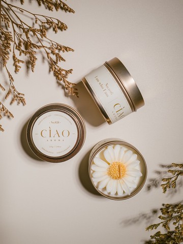 No.026 柑橘木質調手工天然植物精油旅行香氛蠟燭鋁罐