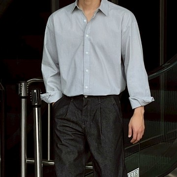 正韓棉質料舒適簡約素色長袖襯衫 10色 YUPPIE 預購商品 0515