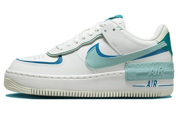 WMNS AIR FORCE 1 SHADOW WHITE INDUSTRIAL BLUE TEAL