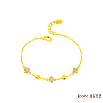 J’code真愛密碼金飾 浪漫舞會硬金手鍊