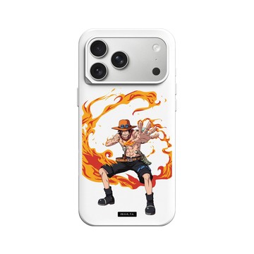 iPhone 17 Pro Max SolidX 白 - 航海王 One Piece - 角色系列-艾斯的火焰果實