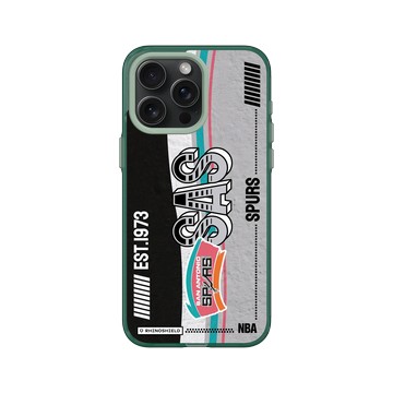 iPhone 15 Pro Max Clear 憂墨綠 - NBA - 復古球員卡-聖安東尼奧馬刺 San Antonio Spurs - Vintage Card