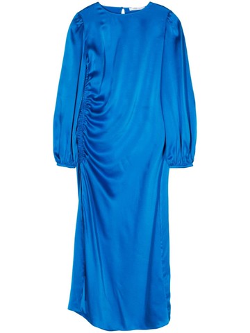 SAMSOE SAMSOE - Elvira silk midi dress - women - Silk - XS - Blue