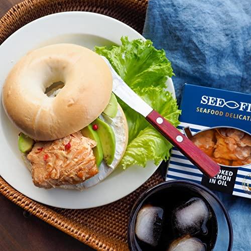 SEEFISH (シーフィッシュ) スモークサーモンインオイル 缶詰 個セット