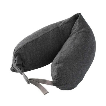 MUJI 微粒貼身靠枕/深灰16*64cm