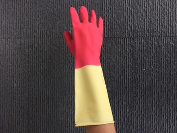【嚴選SHOP】三花 雙色手套 乳膠手套 洗碗手套 清潔手套 台灣製 H641 康乃馨手套 廚房手套 手套【K258】