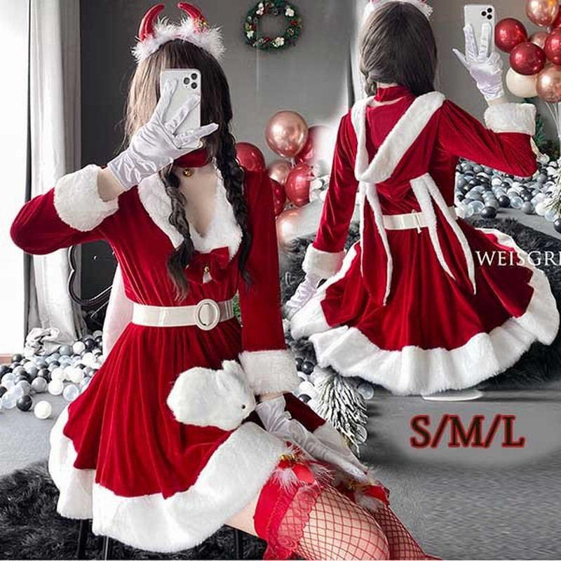 超セクシー 制服 サンタクロース クリスマス S M L バニーガール コスプレ衣装 サンタ衣装 レッド レディース ワンピース パーティー 通販  LINEポイント最大GET | LINEショッピング