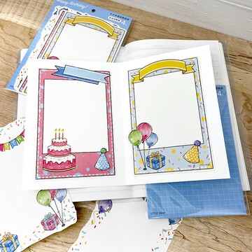 裝飾貼紙_聖誕派對款 4入_卡片內頁裝飾貼紙/手帳貼紙