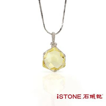 石頭記 ins小眾設計-黃水晶項鍊-好飾會發生(三角型款)