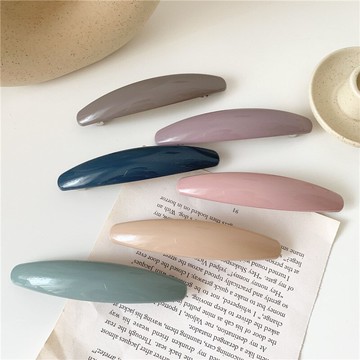 韓國成人馬尾彈簧夾頭飾女復古氣質后腦勺橫夾頂夾簡約發夾發卡