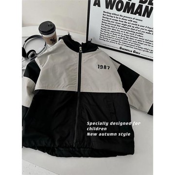 蛋卷女童沖鋒衣外套2023新款春秋兒童時髦連帽女孩韓版秋裝上衣潮