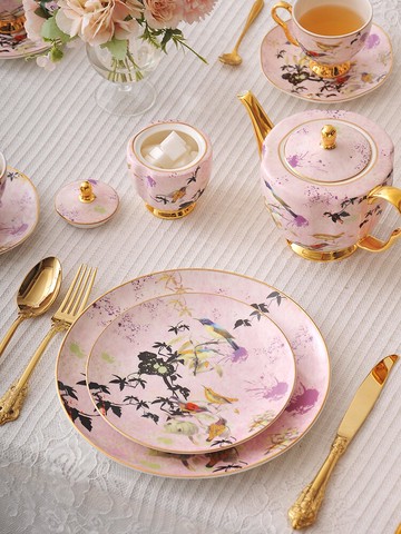 moyyo 高檔歐式金邊骨瓷西餐盤牛排盤陶瓷菜盤點心干果盤家用盤子