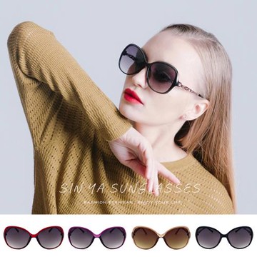 【SINYA】抗UV太陽眼鏡 時尚淑女玫瑰雕花鑲鑽造型 共四色 大框顯小臉 台灣製 防爆鏡片 N831