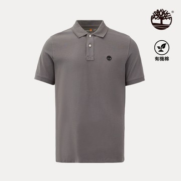 Timberland 男款灰色休閒短袖POLO衫|A6943033