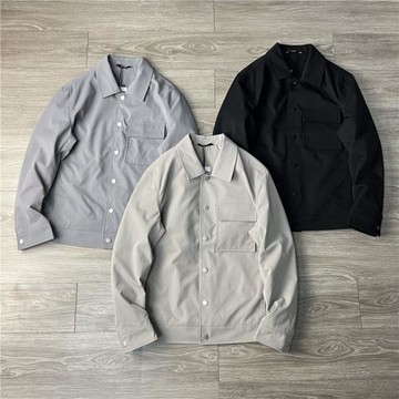 商場1499高端斜紋肌理面料春季修身翻領夾克男生商務休閑通勤外套