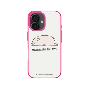 iPhone 16 Clear 粉漾桃 - ilovedoodle (Lim Heng Swee) - Missing You Pig Time 豬