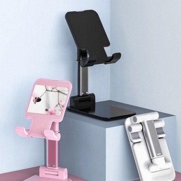 【4%點數】爆款 鏡子+伸縮折疊桌面手機支架 鋁合金懶人手機平板通用手機支架 可收納【Love Shop】【限定樂天APP下單享點數回饋】