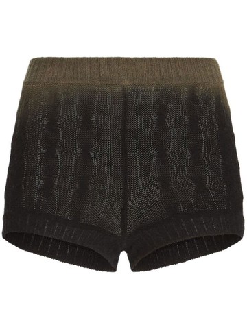 ETRO - elasticated knitted shorts - women - Wool - 42 - Black