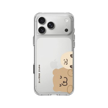 iPhone 17 Pro Max Clear Case（相機按鈕） 透明 - 咻咻熊 XiuXiubear - 熊與泥