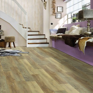 特力屋 彈性石塑SPC防水地板古橡0.5坪 SF68 (安全無毒 防水耐磨 防焰耐燃 DIY免膠免釘 防水地板 卡扣地板 台灣製造)