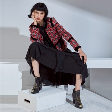 CLL巧玲瓏 小香風雙色毛呢外套 1697611