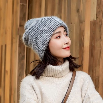 韓版ins百搭純色針織帽子女士潮牌秋冬季護耳保暖日系可愛毛線帽