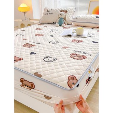 A類抗菌夾棉床笠單件床墊保護罩全包防滑床單卡通防塵罩床罩套夏