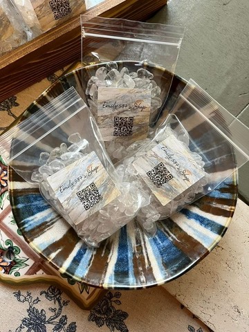 淨化消磁水晶 小工具 白水晶碎石+玻璃碗