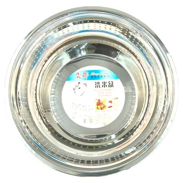 SUNG HSIANG 松鄉 洗米盆 28cm 高級不鏽鋼  銀色  1個