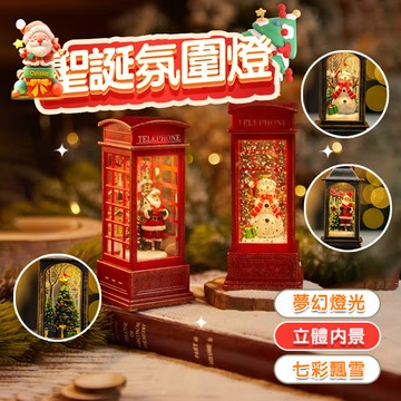 台灣現貨 聖誕氛圍燈 聖誕節裝飾品 聖誕節裝飾燈 桌麵布置道具 發光小夜燈 飄雪擺件 聖誕禮物 小夜燈 水晶燈 音樂盒