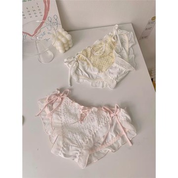 森日和葉日系純欲內褲女性感系帶高顏值純棉襠女士三角褲