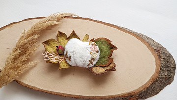 白色南瓜頭帶南瓜頭冠寶寶萬聖節派對