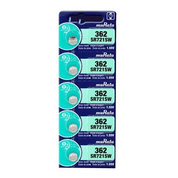 MuRata 村田SR 362手錶鈕扣電池 5入 / 卡 SR721SW｜領券最高折$220