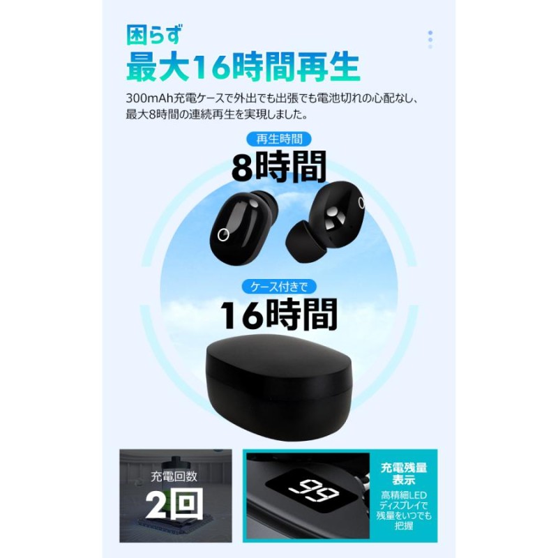 2023最新版 Bluetooth5.3 イヤホン ノイズキャンセリング ワイヤレス