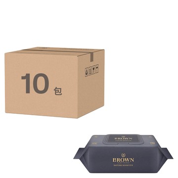 BROWN 壓紋嬰兒濕紙巾 敏感肌適用  70張  10包