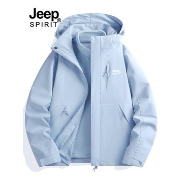 JEEP沖鋒衣女2025新款春秋季戶外三合一可拆卸進藏防風冬天外套男