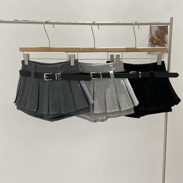 2024年秋冬新款韓版小個子辣妹顯瘦百搭高腰百褶裙褲闊腿半身裙女