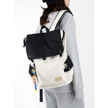 帆布男士雙肩包大容量商務電腦包時尚旅行背包女高中大學減負書包